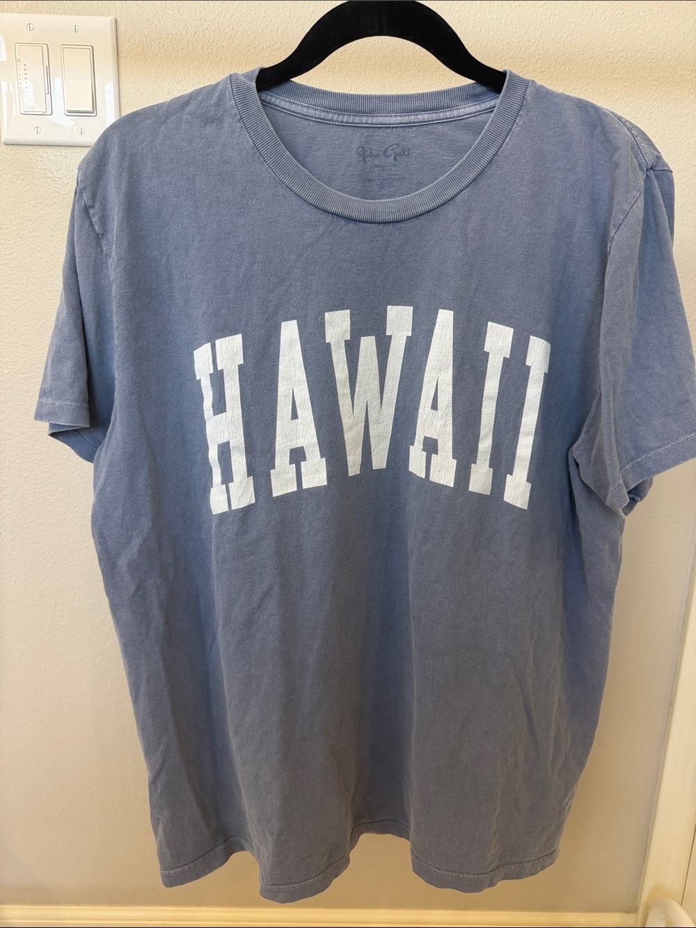 Brandy Melville Soft Faded Blue Crew Tee - Picture 1 of 4